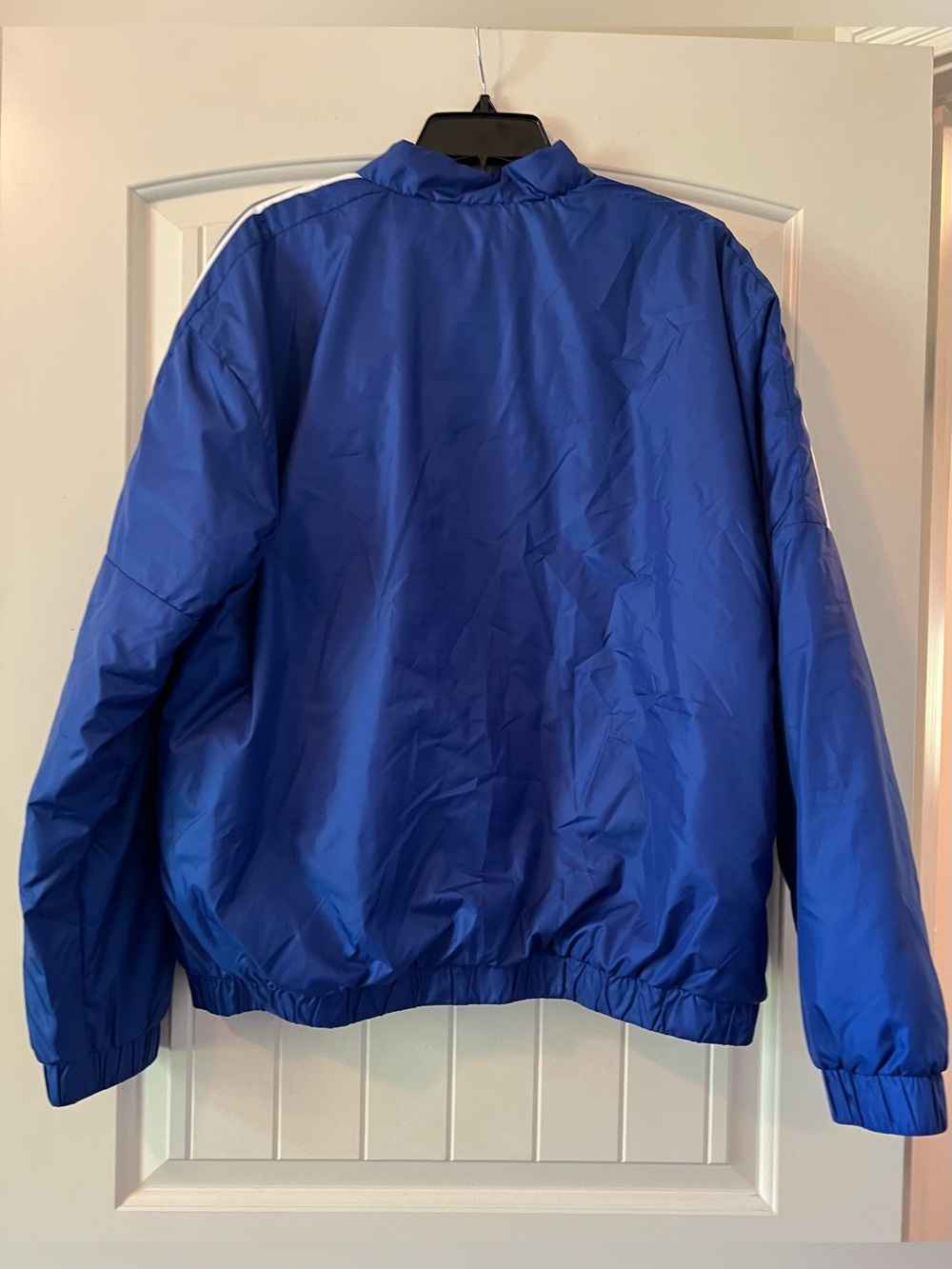 Adidas Essentials insulated bomber jacket royal blue puffer coat Large - Picture 3 of 7